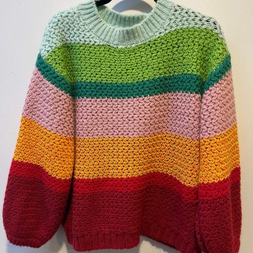 FARM Rio Multicolor Knit Sweater Rainbow